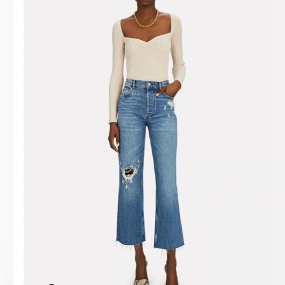 NEW Boyish Mikey distressed High Rise Wide Leg Jeans - Picture 1 of 7